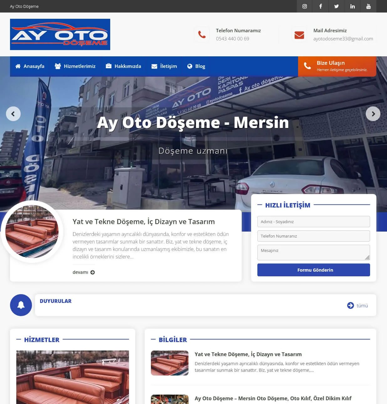 Ay Oto Döşeme – Web & Kamera